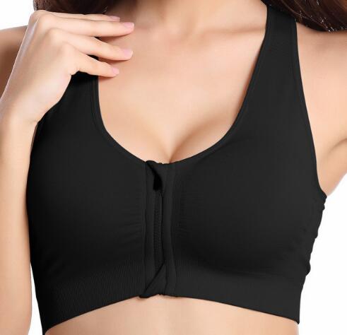 Women Zipper Push Up Sports Bras