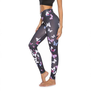 Printed Fitness Slim Leggings ins Female