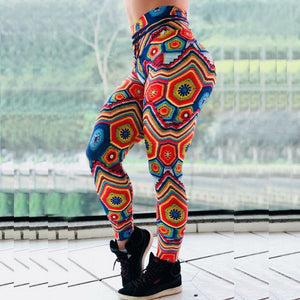 Women Leggings Mandala Flower Digital Print